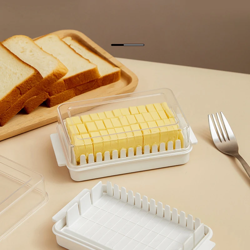 Butter Cutting Box Butter Cutter Refrigerator Crisper Container Storage Seal With Lid Butter Splitting Box Storage Box