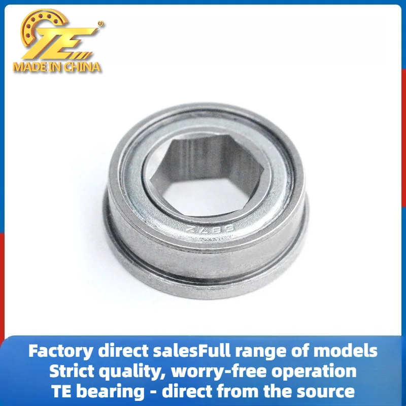 Non-standard bearing F687ZZ special-shaped hexagonal flange deep groove ball bearing 7 * 14 * 16 * 5mm