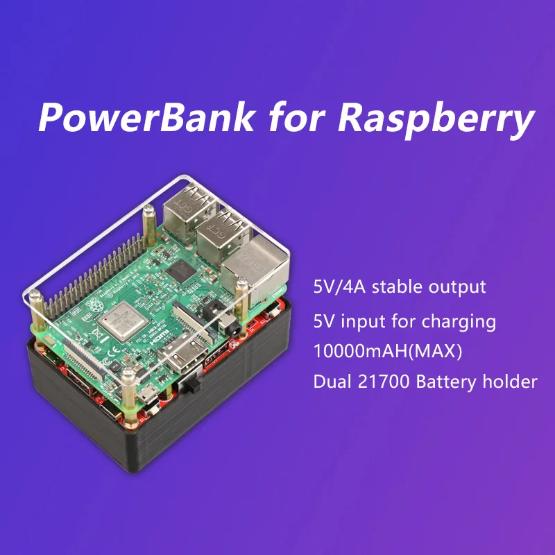 Imagem -02 - Carregar e Impulsionar Powerbank 5v 2a 5v 4a Saída Dupla Comunicação Uart Framboesa pi 4b 5v3a Jetson Ups Nvidia 21700