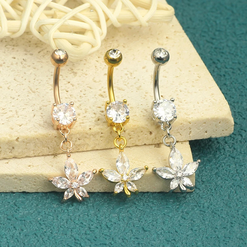 2023 New Arrival Cute Dangle Belly Ring Pack 14G Navel Piercing Bulk Sexy Belly Ring Set Belly Button Ring Lot Pircing Ombligo