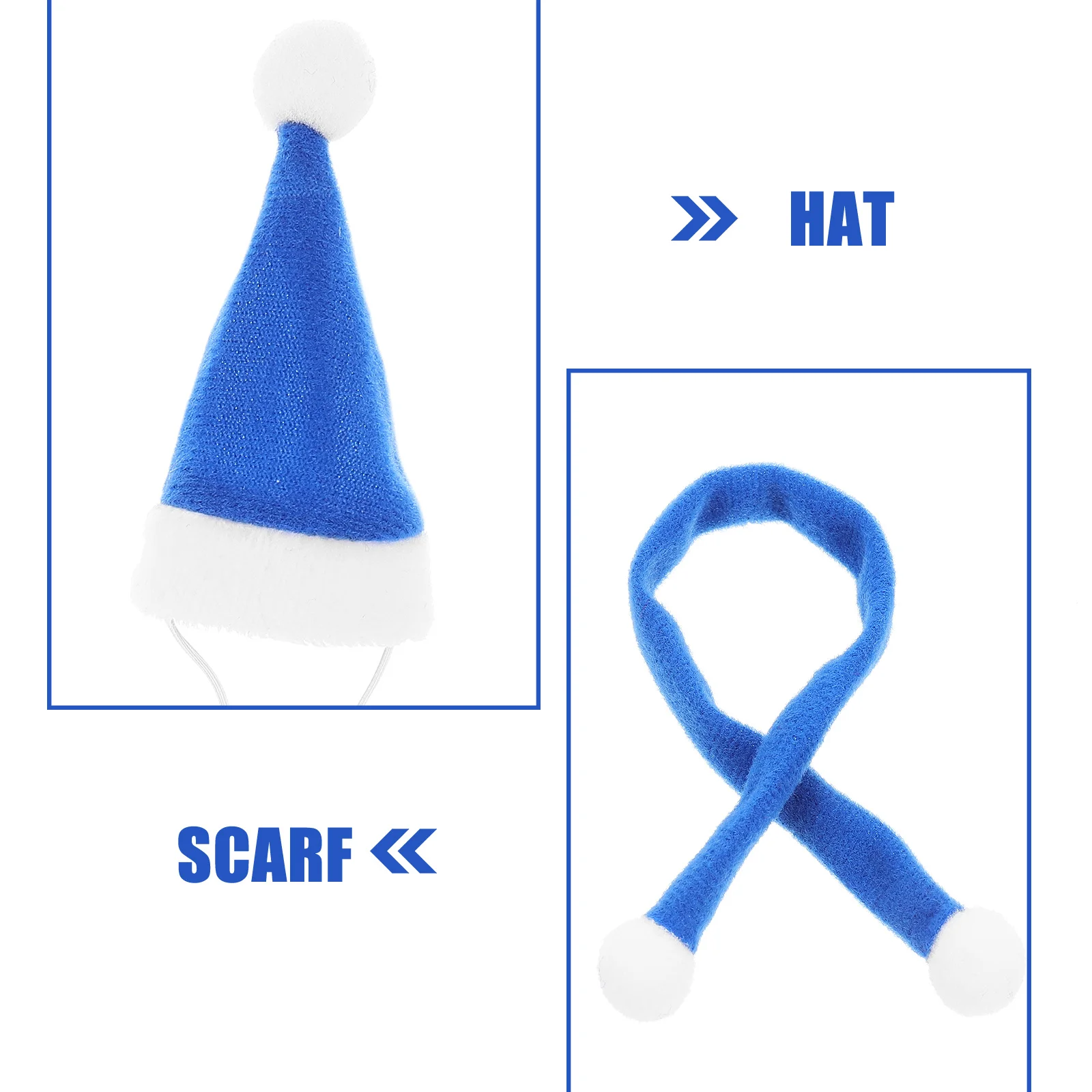 

6Pcs Pet Xmas Costume Set Hat and Scarf for Cats Dogs Fun Holiday Party Decor Adorable Winter Gift Comfortable Design