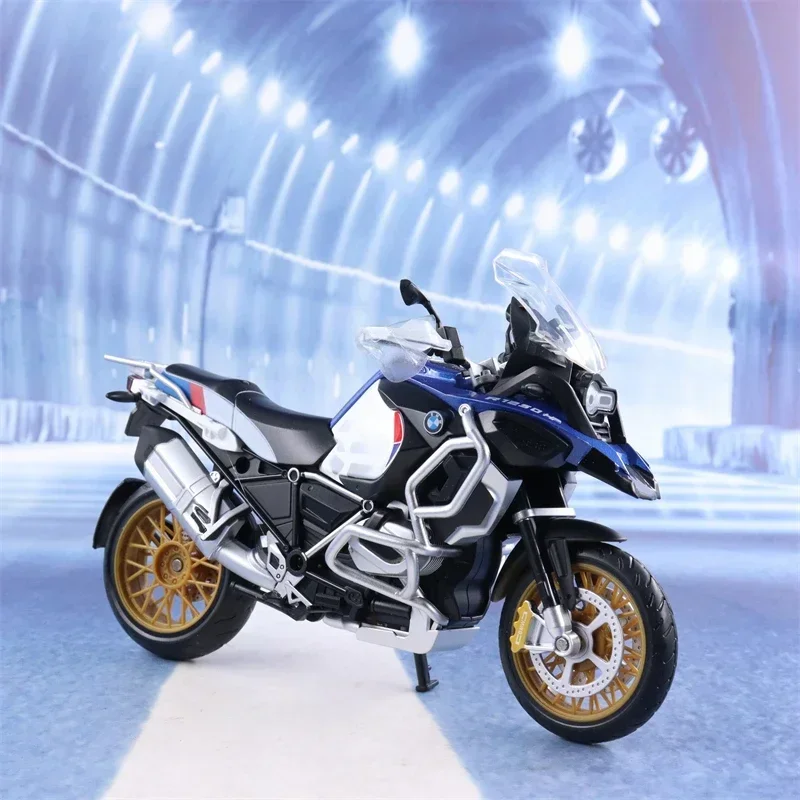 1:12 BMW R1250 GS Motorcycle model High Simulation Diecast Metal Alloy Model car Sound Light Collection Kids Toy Gifts M7