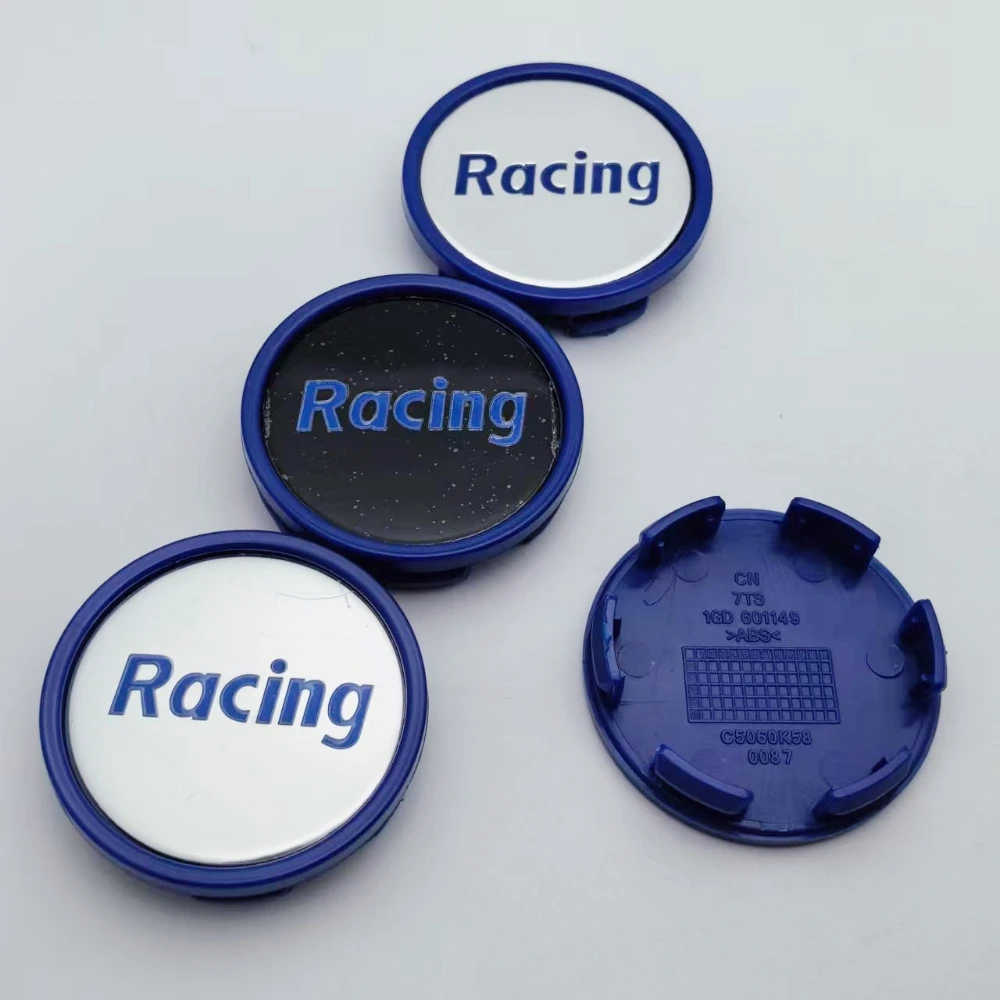 

4pcs 58mm 53mm Racing Logo Emblem Badge Car Wheel Center Caps Wheel Rim Hubcaps Hub Center Cover Replace Styling Accessories