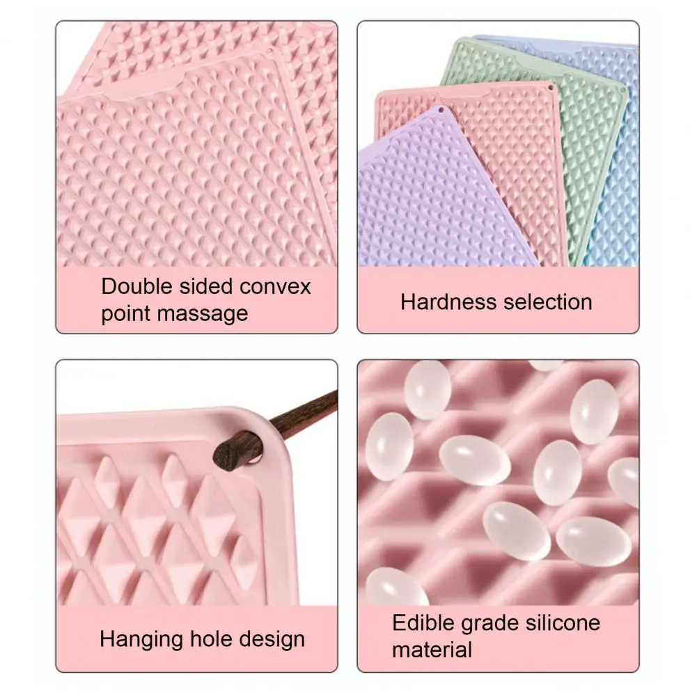 Bottom Grooves Bump Design Foot Mat Foldable Foot Massage Mat Double-sided Silicone Cushion Non-slip Wear Resistant Anti-fatigue