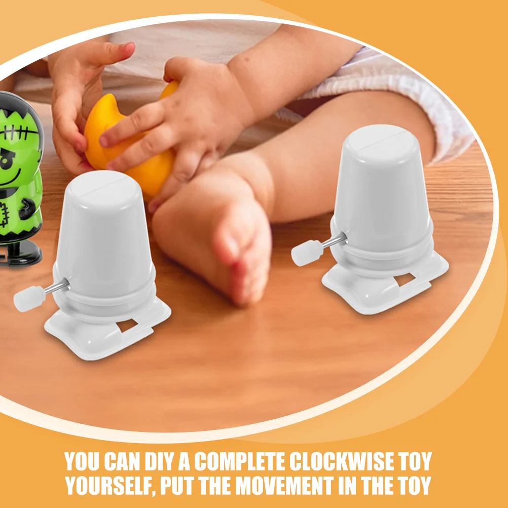 8 Pcs Clockwork Walking Movement Paper Cups Replaceable Mechanism Compact DIY Material Clockwise Plastic Toddler Toy