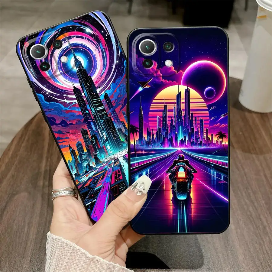 حافظة لهاتف Xiaomi Mi 11T 14 Pro 9 13 10T CC9Pro 10 11 13 Lite 9T غطاء هاتف خلفي ناعم SCI-FI City #2