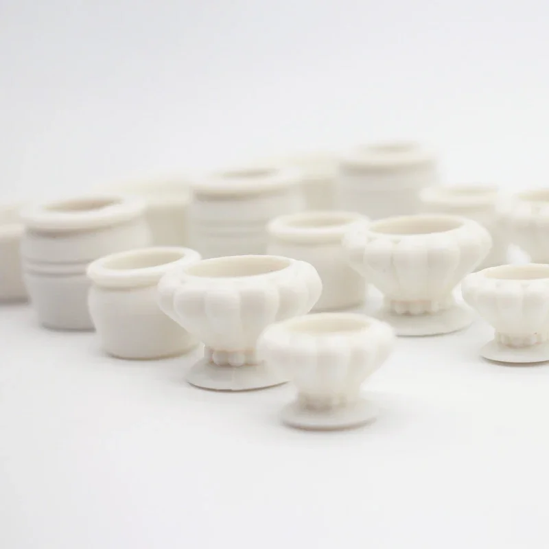 Mini modelli di vasi da fiori decorativi da 5 pezzi per migliorare la casa delle bambole, divertenti mobili di simulazione in miniatura