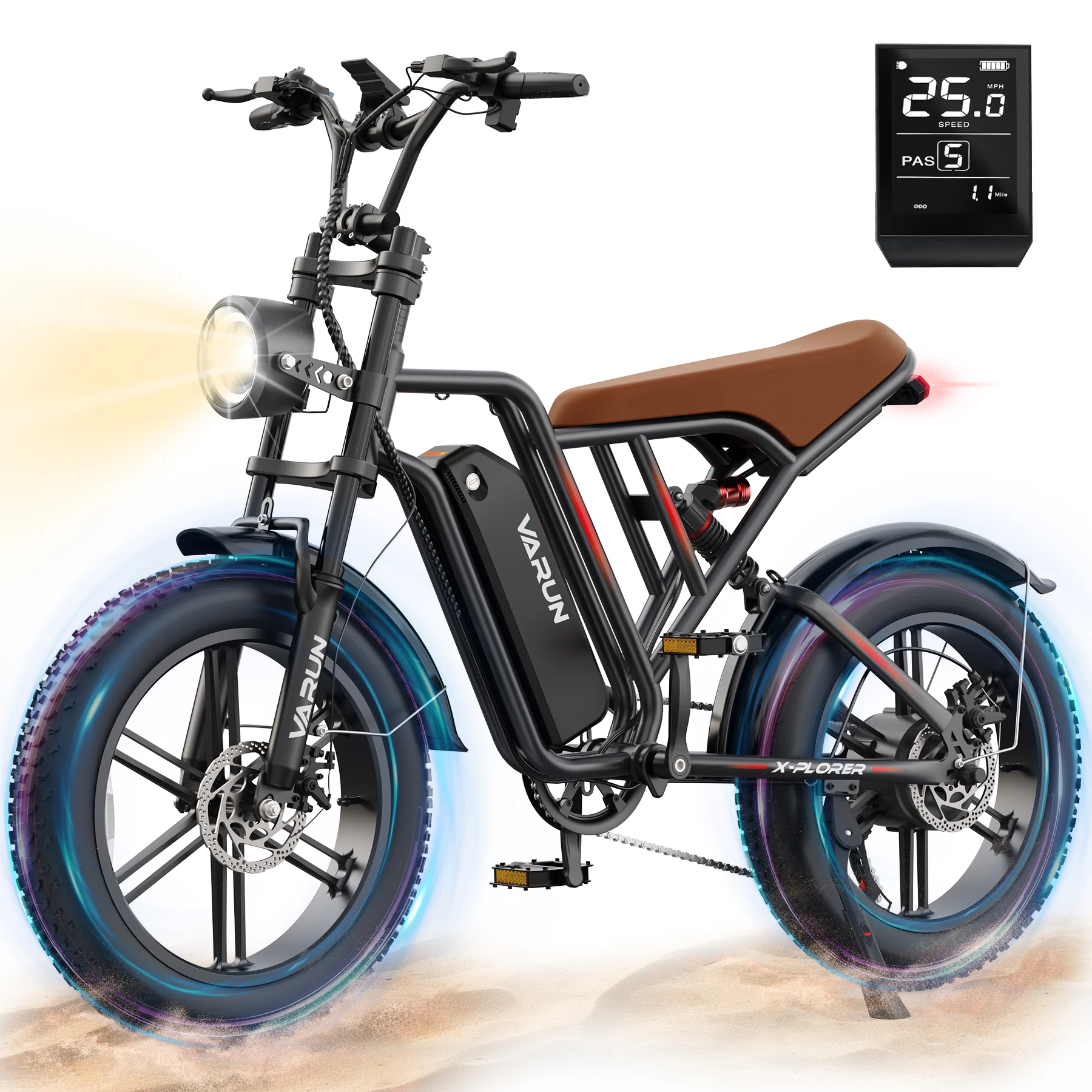 

VARUN X-Plorer Adult E-Bike 250W 48V13AH Urban Commuting Electric Bike 20*4" Fat Tire All-Terrain Electric Bicycle