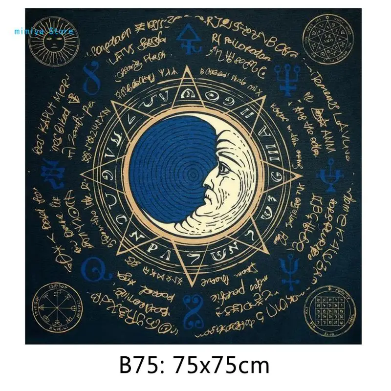 Square Pendulum Divinations Mat Altar Tablecloth Board Game Card Pad Table Cloth Metaphysical Board Game Mat image 4