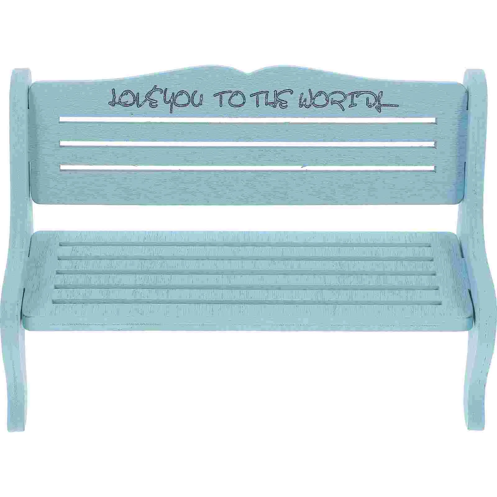 Mini Chair Decoration Furniture Dollhouse Accessories Miniature Bench Model Wooden Tiny