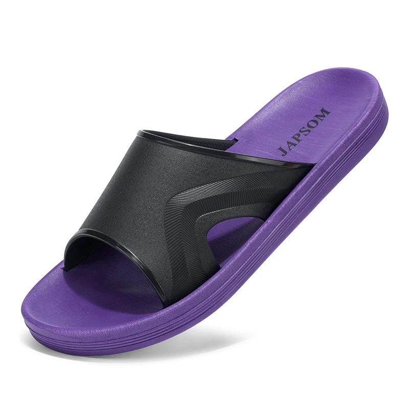 Summer Fashion Slippers for Men Indoor Outdoor Sandals Beach Flip Flop Male Slides Non-Slip Shower Shoes Bathroom Bedroom view 3