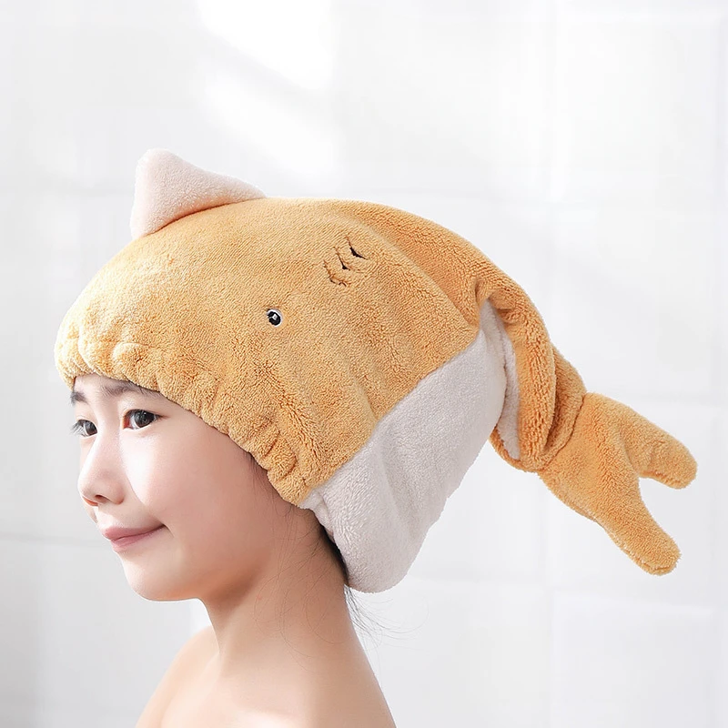 Children's Dry Hair Cap Girls Coral Velvet Strong Absorbent Lovely Shampoo Cap Household Fashion Scarf Cartoon Dry Hair Towel