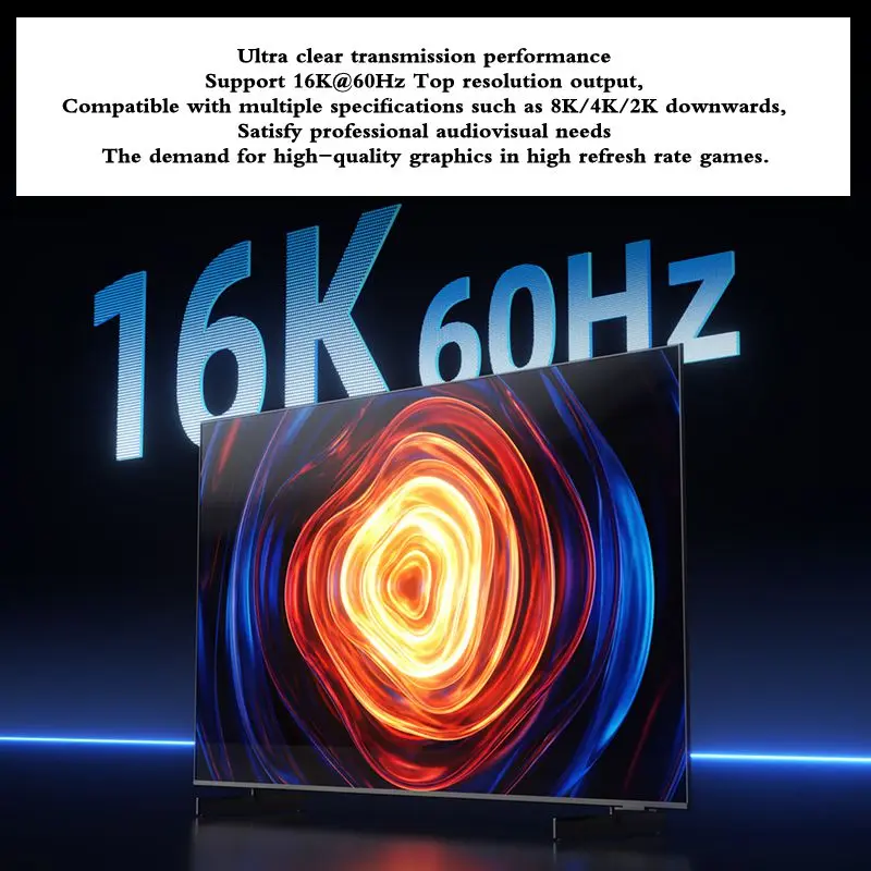 2m 16K@60Hz Type-C to DP Spring Data Cable 8K Ultra High Definition Transmission For Audio and Video Synchronization
