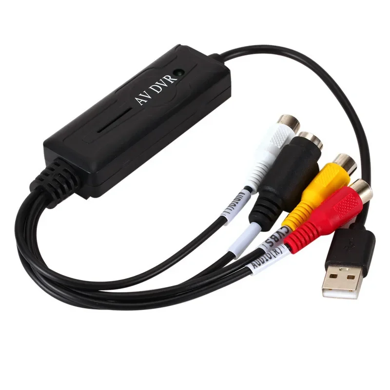 USB 2.0 Video Capture Card USB Digital To AV RCA Converter Portable Adapter Video Connecter Cable for DV/Hi8/VHS TV DVD for Home