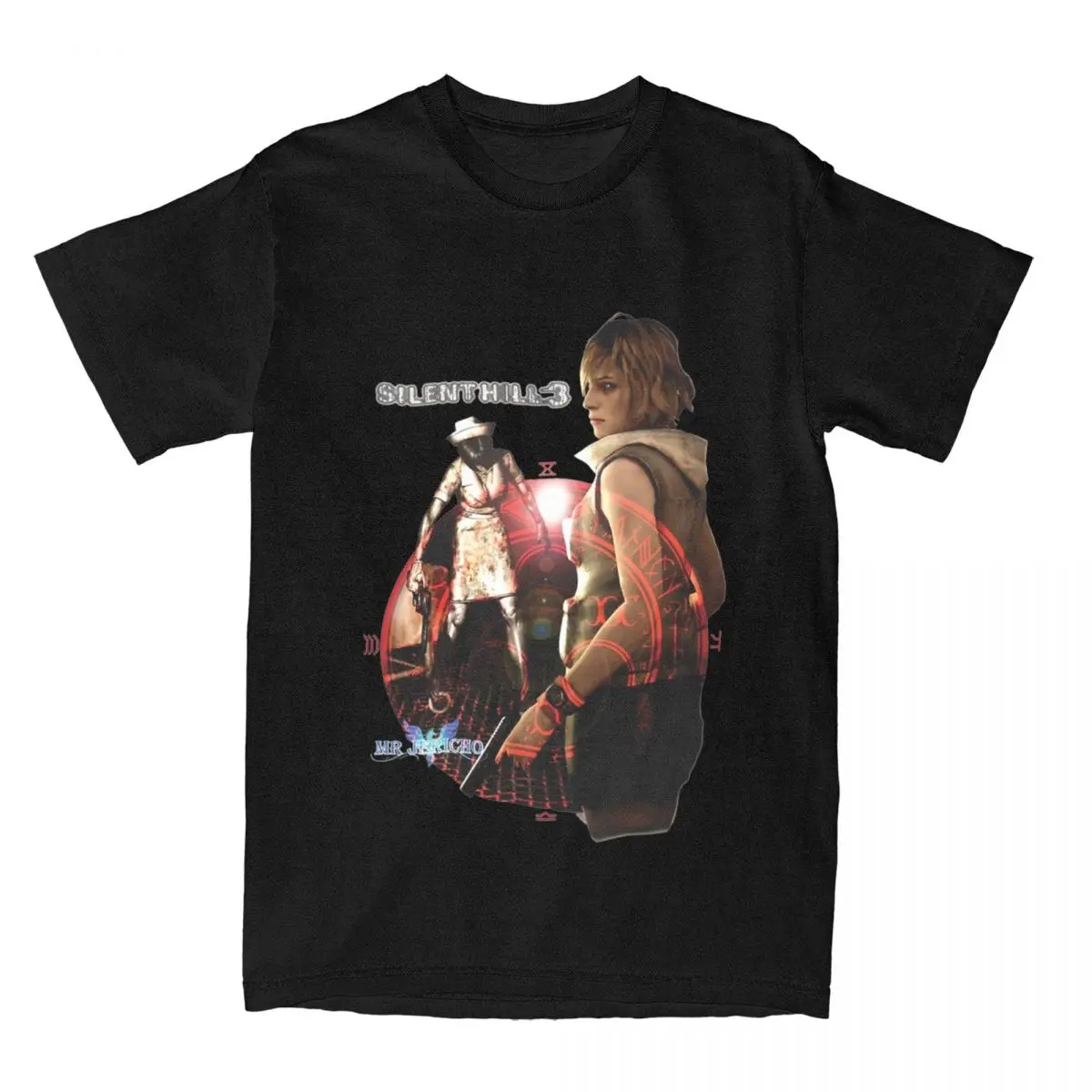 Silent Hill 3 Heather T-Shirt Men Horror Game Leisure Cotton Tee Shirt Round Neck Short Sleeve T Shirt Birthday Present Tops