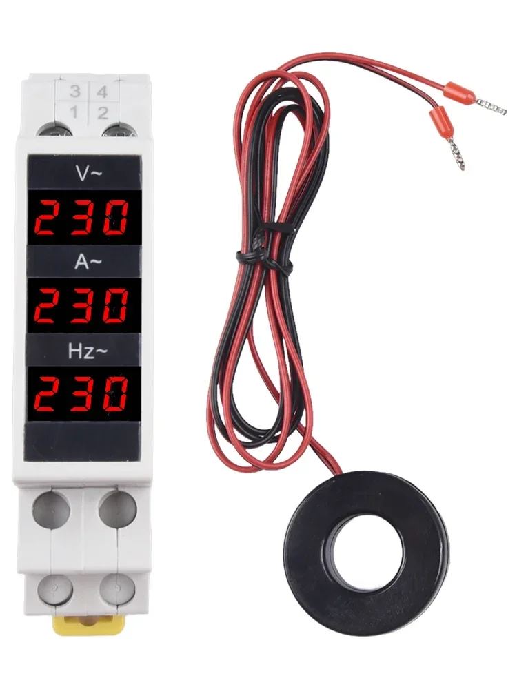 

Single Phase Digital Voltmeter For Din Rail Voltmeter Ammeter HZ Meter AC80-500V Single Phase Modular Digital Meter Tools