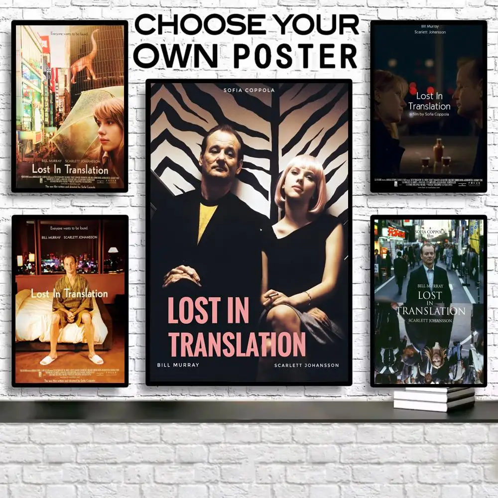 

Romantic Movie Lost In Translation Painting Calligraphy Canvas Poster: Crease Free Waterproof Durable All Space Wall Decor
