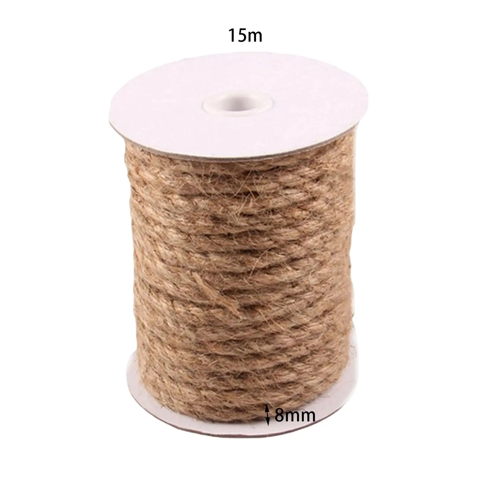 8 mm jute touw dik multifunctioneel milieuvriendelijk duurzaam 15 m jute gedraaid koord voor ambachten cadeauverpakking macrame tuinieren bruin