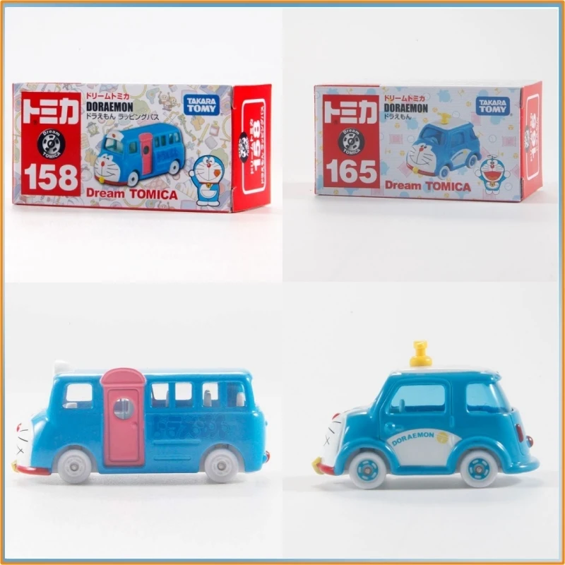 

Оригинальная модель автомобиля Tomica Doraemon, литая под давлением, №143, №158, №165, синий автобус и машинка-робот, игрушка-подарок