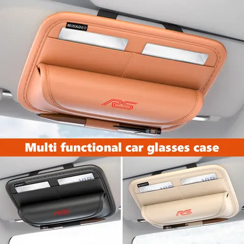 아우디 RS S 라인 A3 8P TT 8V A4 B8 RS3 RS4 S5 S6 S7용 자동차 가죽 선바이저 안경 선글라스 보관함 아우디 RS S 라인 A3 8P TT 8V A4 B8 RS3 RS4 S5 S6 S7용 자동차 가죽 선바이저 안경 선글라스 보관함
