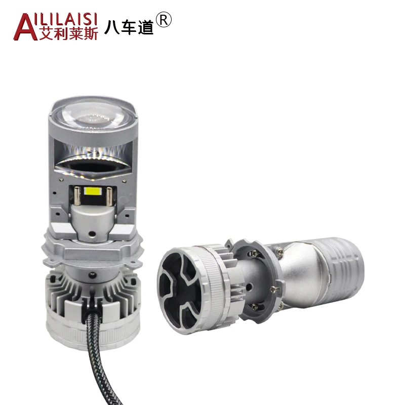 Super Bright 55W 6000LM 6500K H4 LED Lens Projector Low Beam Headlights Mini Universal Car Bulbs H11 Shape High Power