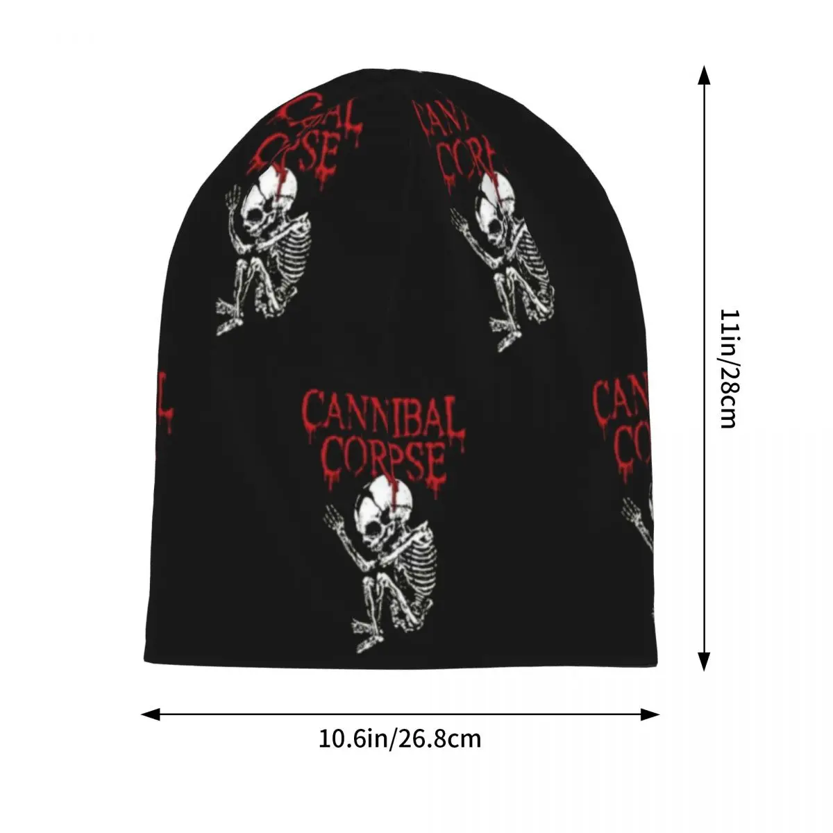 Cannibal Corpse Metal Skateboard Warm Knitted Cap Fashion Bonnet Hat Autumn Winter Outdoor Beanies Hats for Men Women Adult