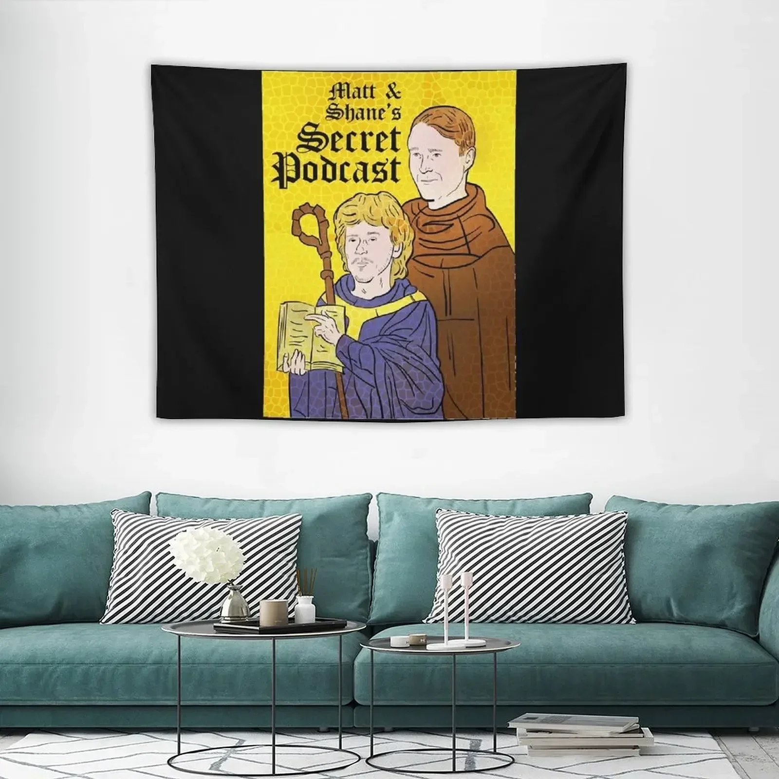 

Matt & Shane's Secret Podcast Merch Tapestry Kawaii Room Decor Decoration Room Wall Hanging Wall Decorative Wall Tapestry