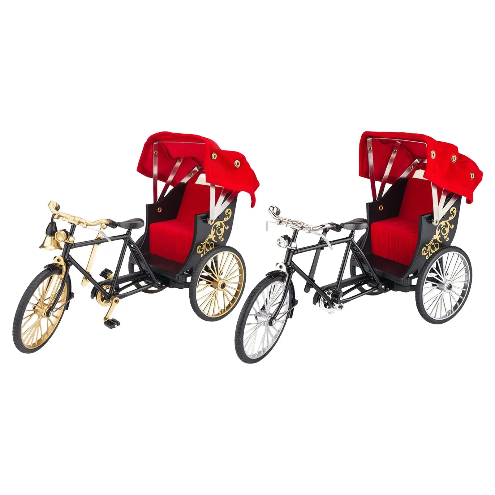 High Quality Simulation Toy Simulation Rickshaw Model 1:12 with Simulation Tires