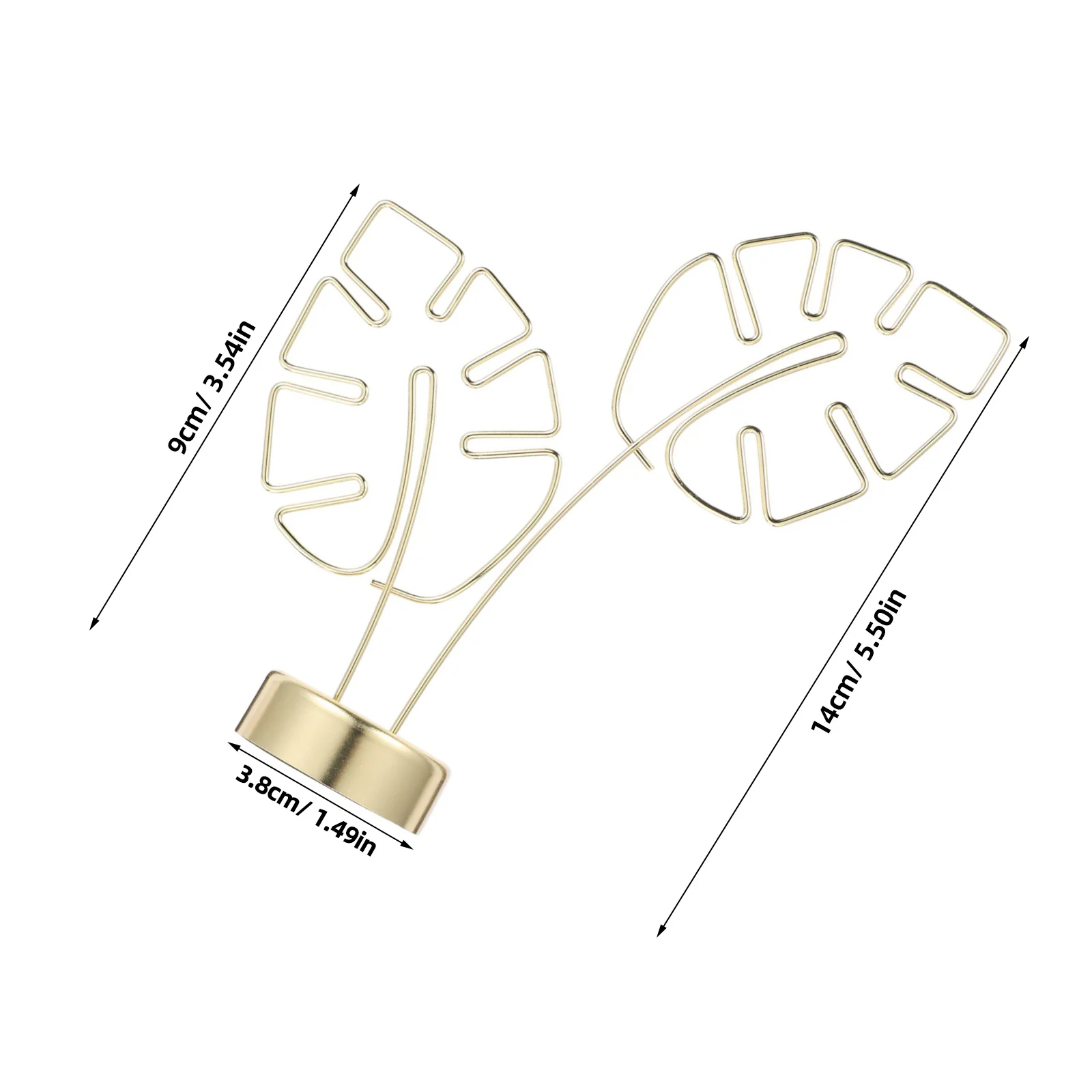 Metal Card Holder Monstera Shape Photo Clips Desktop Memo Note Clamp Wedding Table Number Cards Holder Photo Clips