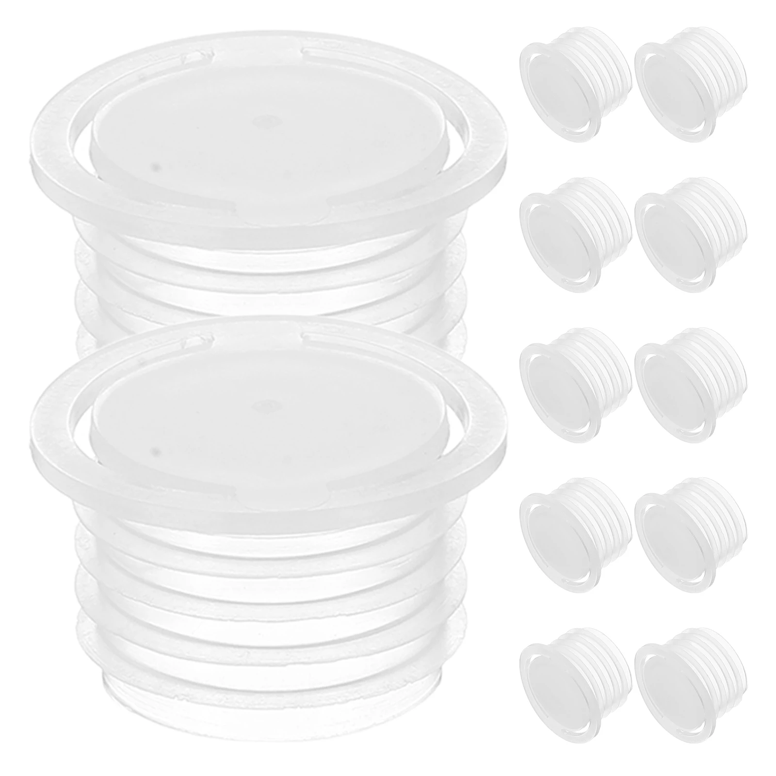 

100pcs Pull Ring Plug Bottle Cap Stopper Sealer for Planter Containers Drainage Hole Cork Tabbed Water Bottle Caps
