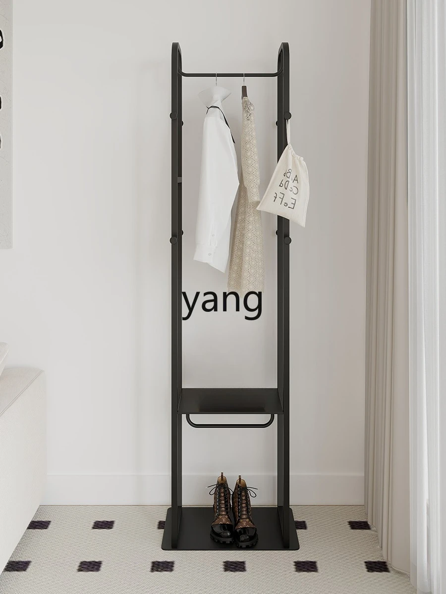 LMM bedroom floor-to-ceiling balcony household clothes drying rod rack metal coat rack cabinet room storage rack