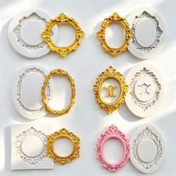 Photo Frame Mirror Silicone Mold Resin Tools Sugarcraft Cupcake Baking Mold Fondant Cake Decorating Tools