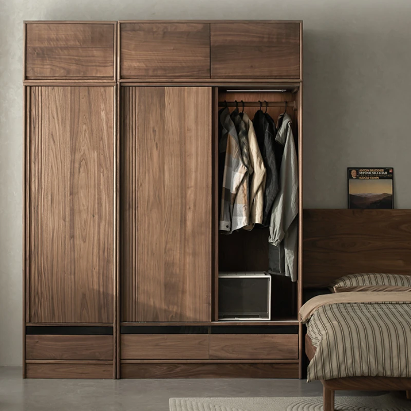 

Dressing Room Storage Cabinet System Single Wardrobe Furniture Clothes Organizer Home Armoire Simple Small Bedroom Sliding Door