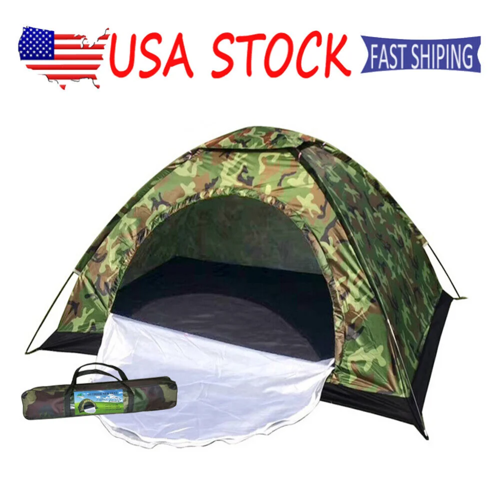 

3-4 Person Tent for Kids Adults Outdoor Tent Waterproof Play House Tent Single-layer Camouflage Tent Portable Waterproof Tent