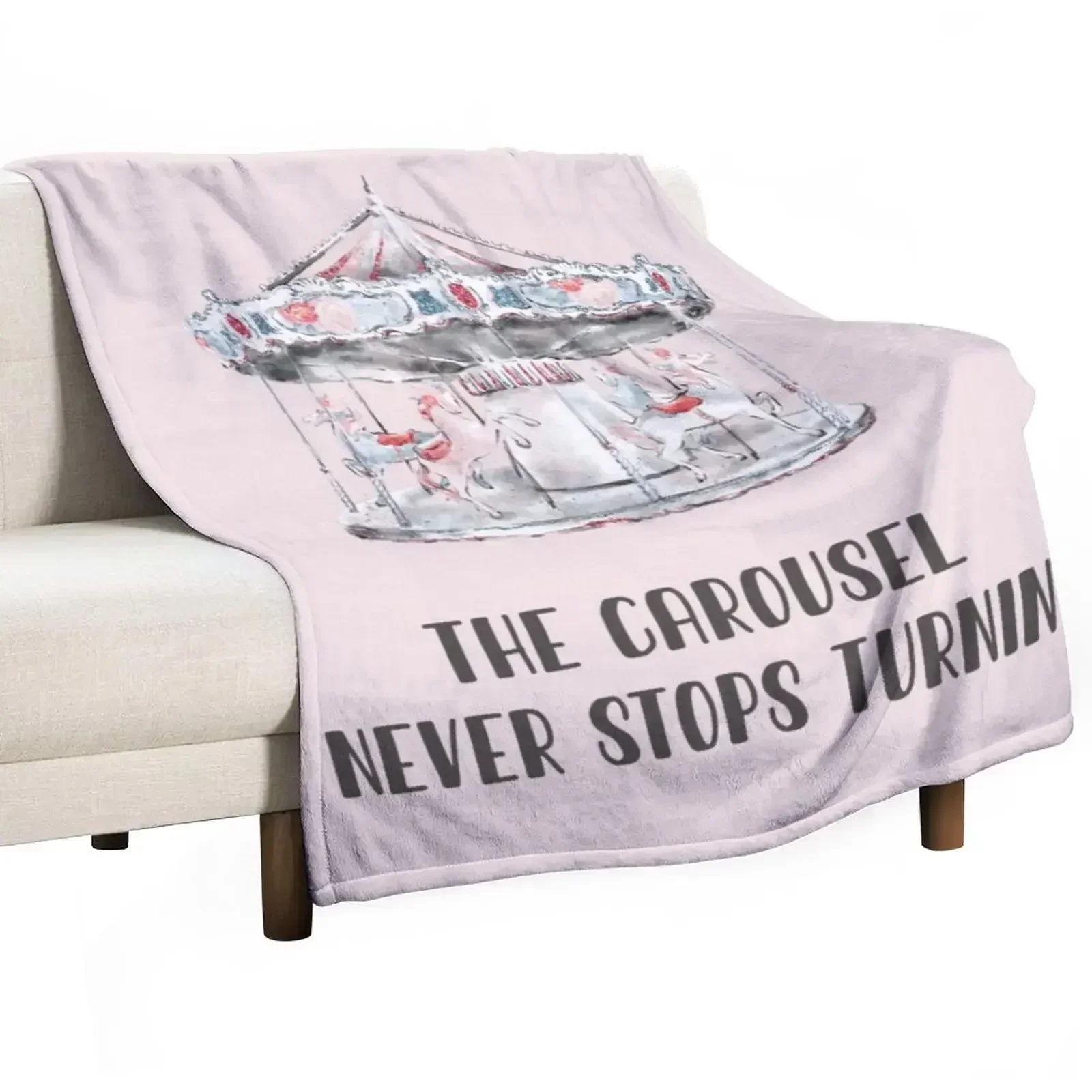 The carousel never stops turning Throw Blanket heavy to sleep Soft Plaid Decorative Sofas Fashion Sofas Hair Soft Blankets