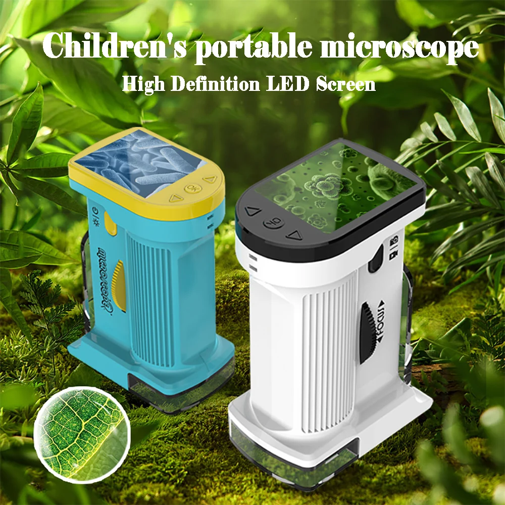 Mini Pocket Microscope 1000X Kids Science Experiment Utensils Handheld Laboratory Microscope Outdoor Children Stem Toy