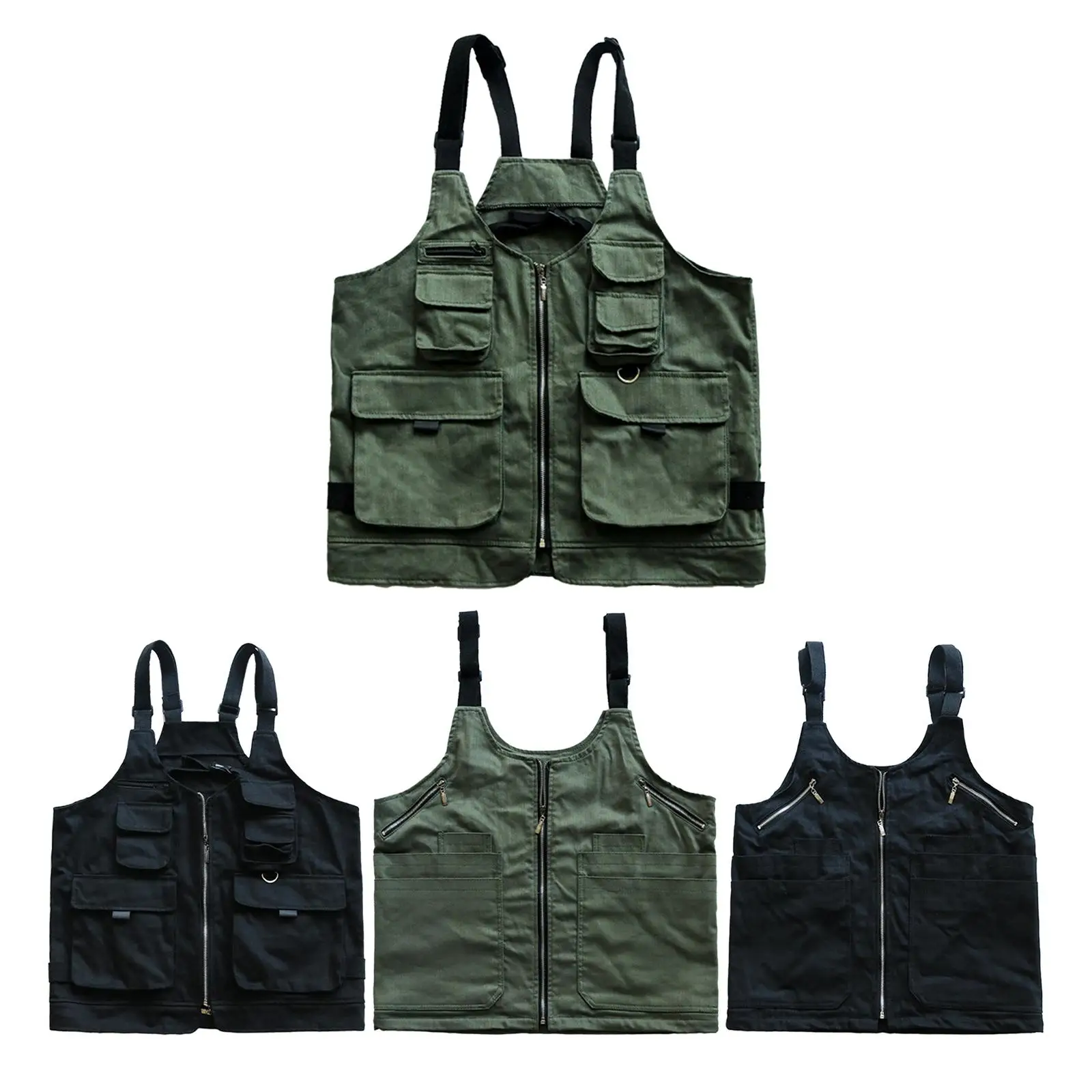 Camping Vest, Barbecue Apron with Pockets, Durable Bag, Woodworking Apron for