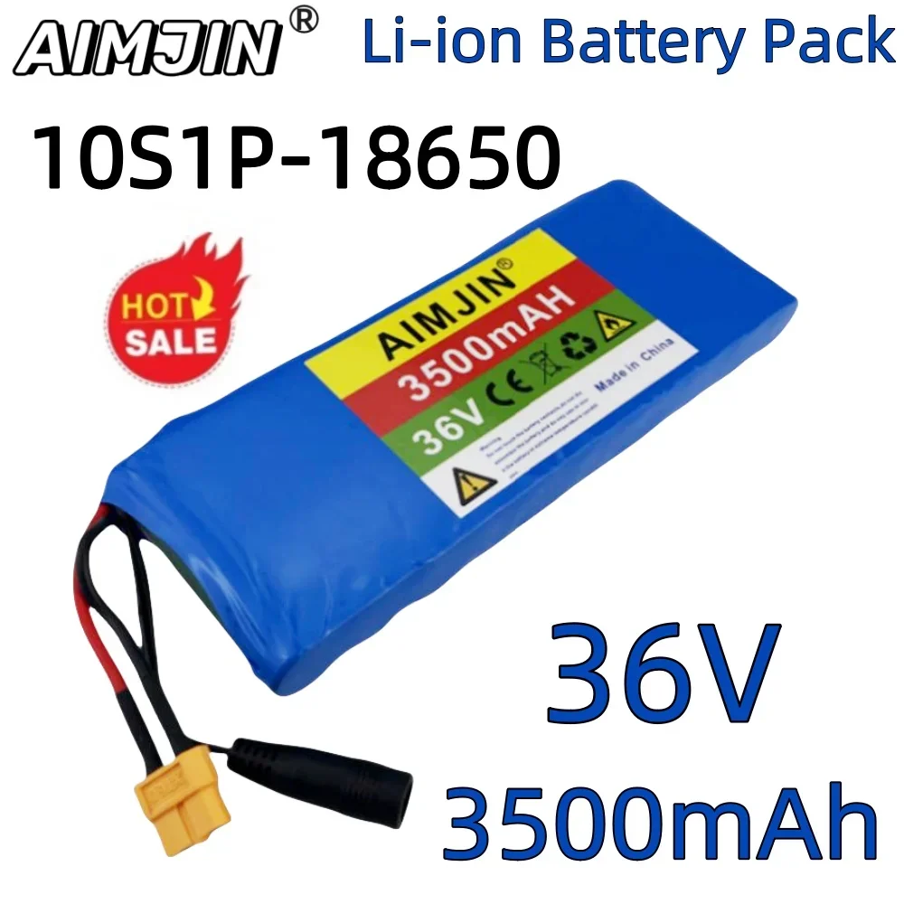 

High-quality 10S1P 36V 3500mAh 18650 Rechargeable Lithium Battery Pack Belt BMS with Charger