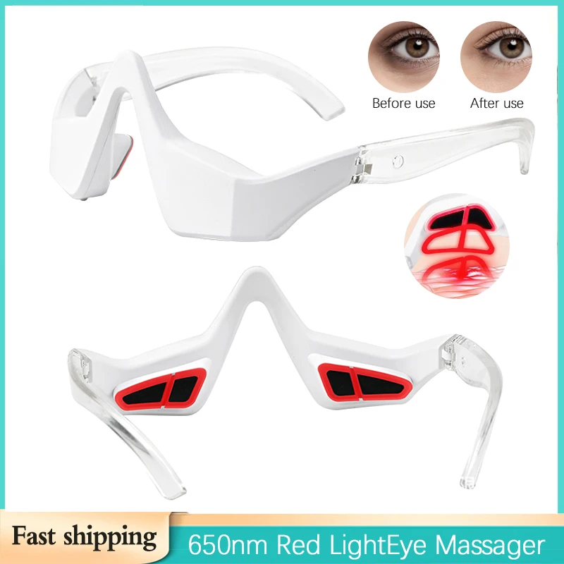 

650nm Red Light Eye Massager EMS Micro Current Massage To Relieve Eye Fatigue and Remove Dark Circles and Eye Bags Beauty Device