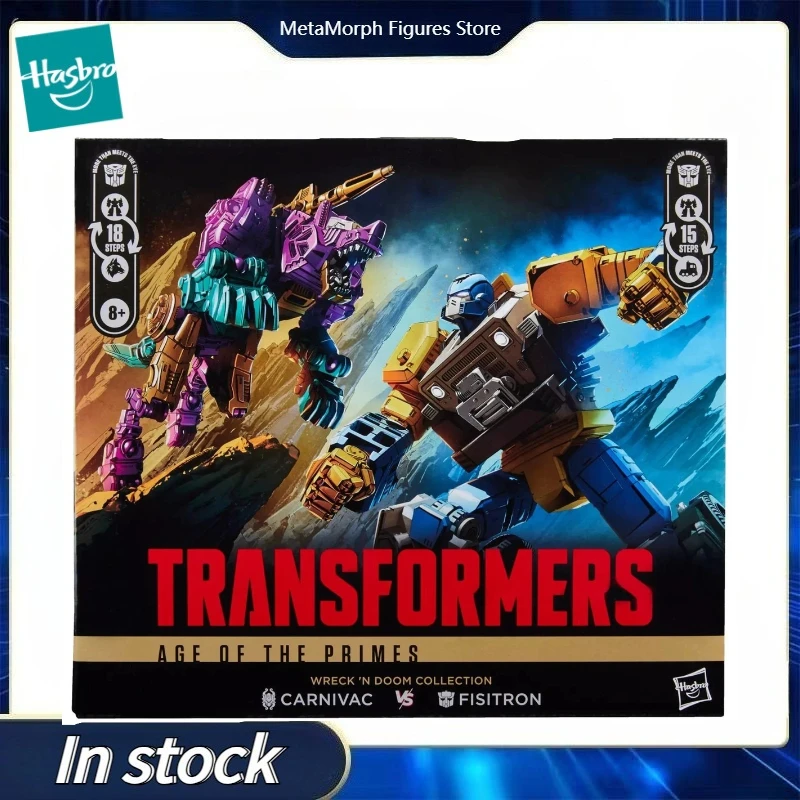 Originale Hasbro Trasformazione Toy Generations Series WRECK N DOOM COLLEZIONE CARNIVAC VS FISITRON Anime Figure Collezione di giocattoli