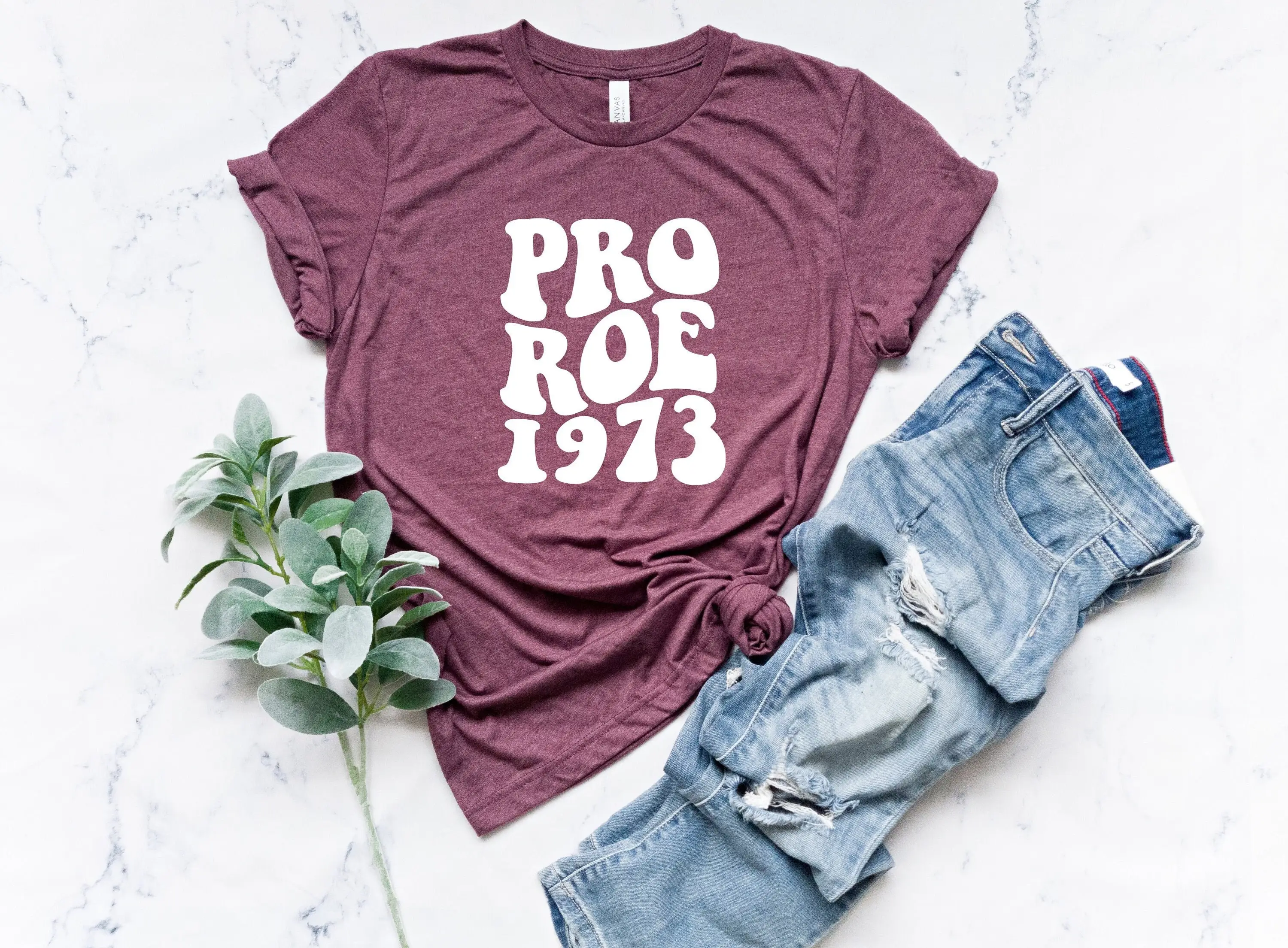 Pro Roe 1973 T Shirt V Wade Choice Women's Rights My Body