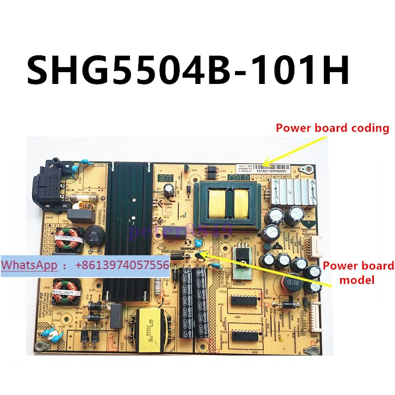 

Original power board SHG5504B-101H L48/50/55F3800A D48/50/55A710/810 power board SHG5504B-101H Tested 100% normal operation