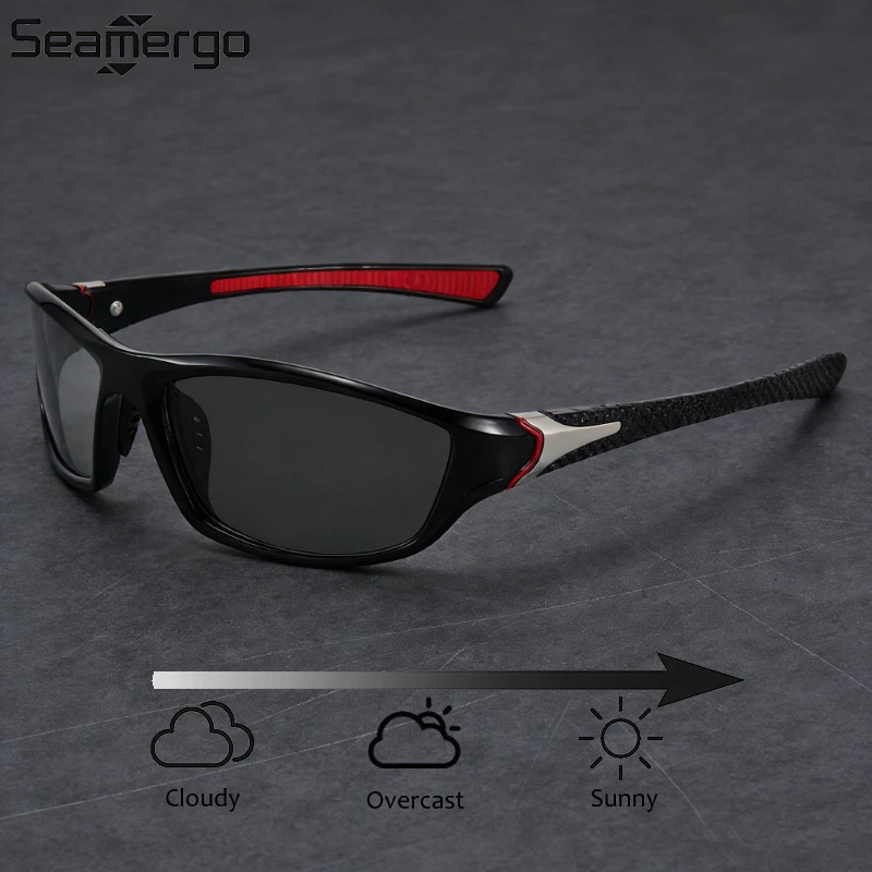 SEAMERGO High-quality Photochromic Polarized Cycling Sunglasses Metal Rack Plating Accessories UV Resistant Decorative Glasses
