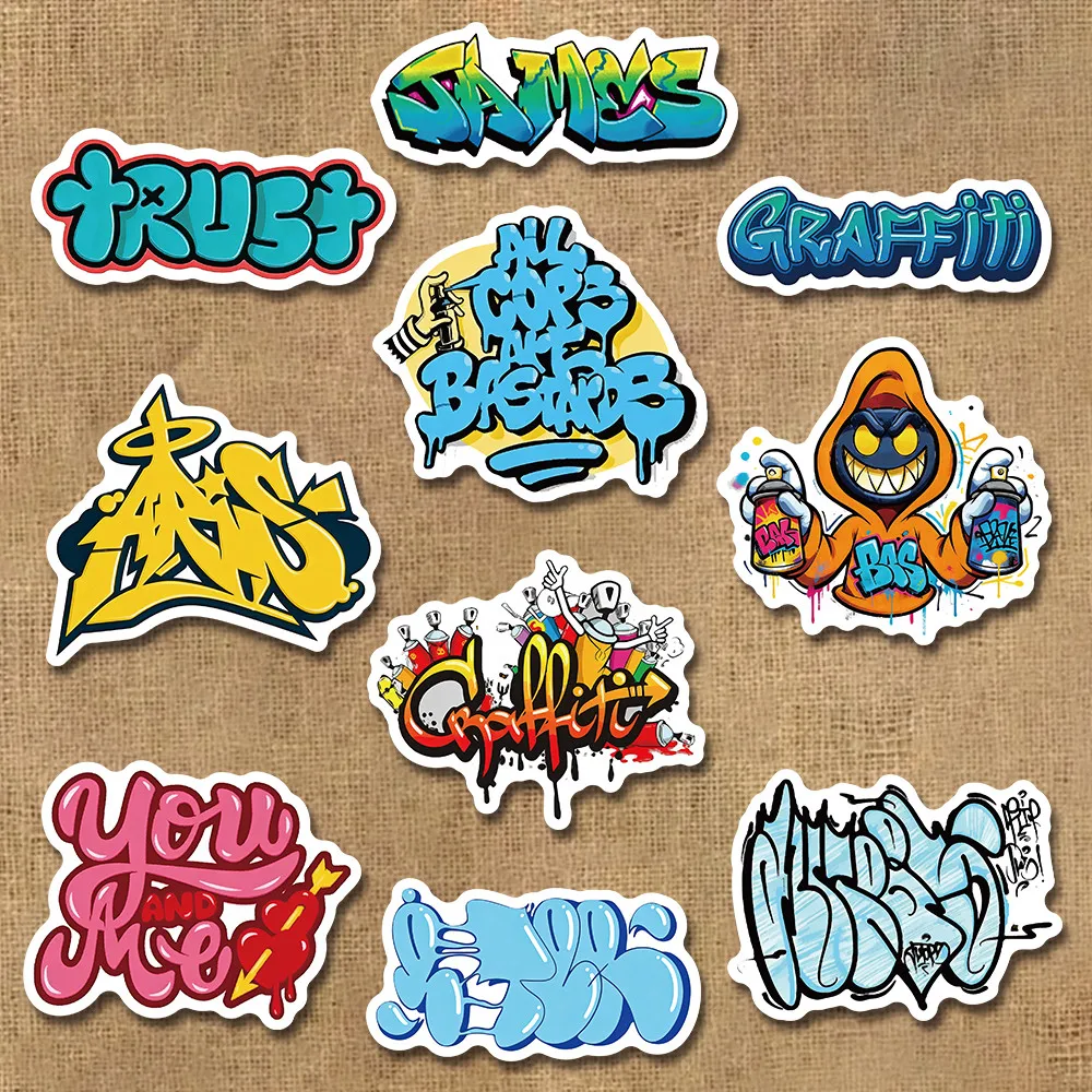 50 Stück Coole Graffiti Street Art Aufkleber für Laptop, Skateboard & Wasserflasche Deko Giajar Sticker Store – Detail 1