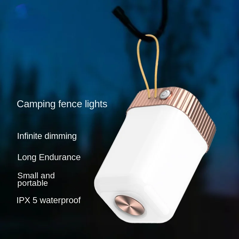 

S-Lanyard Camping Lantern Outdoor Waterproof Electrodeless Dimming Camping Lamp Adventure Tourist Hiking Campsite