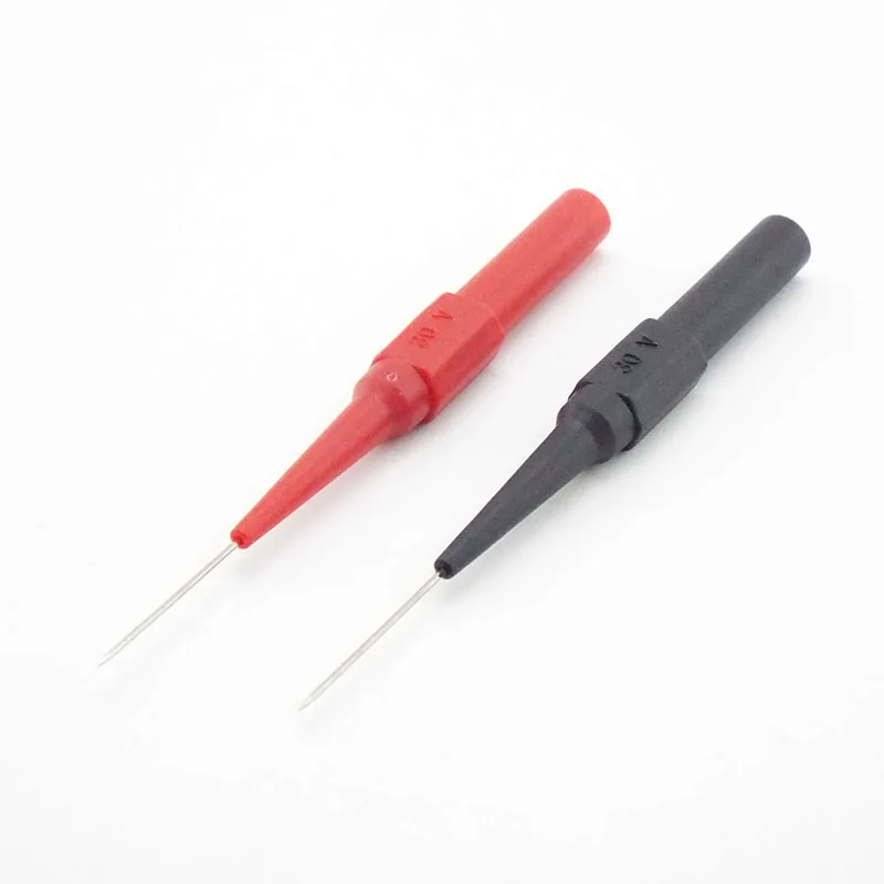 Test Lead Probe Stainless Steel Needle Jack For 4mm Banana Plug Multimeter Tool Black/Red Accessories