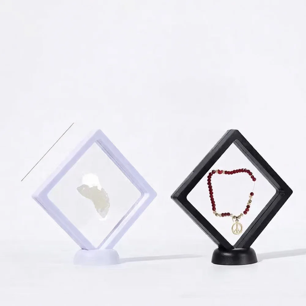 3D Floating Display Box Suspension Jewelry Organizer Case For Necklace Ring Pendant Bracelet Eardrop Holding Storage Container