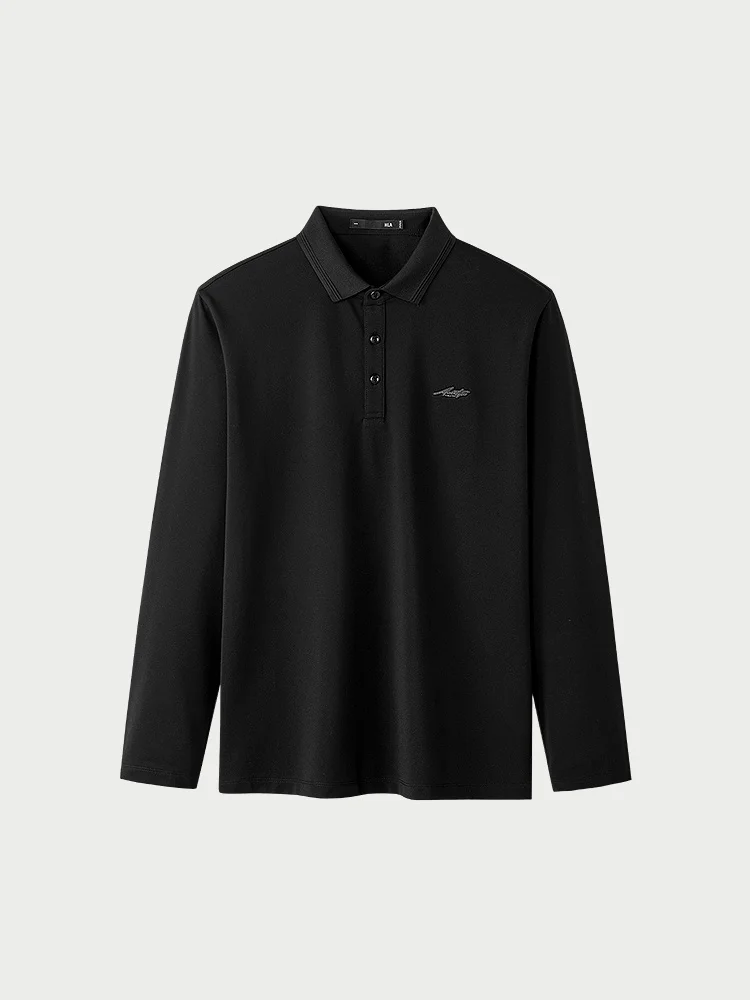 HLA Sea Home Light Business Long Sleeve Silk  Shirt Printed Collared Men's Casual Wear Spring Autumn New Style