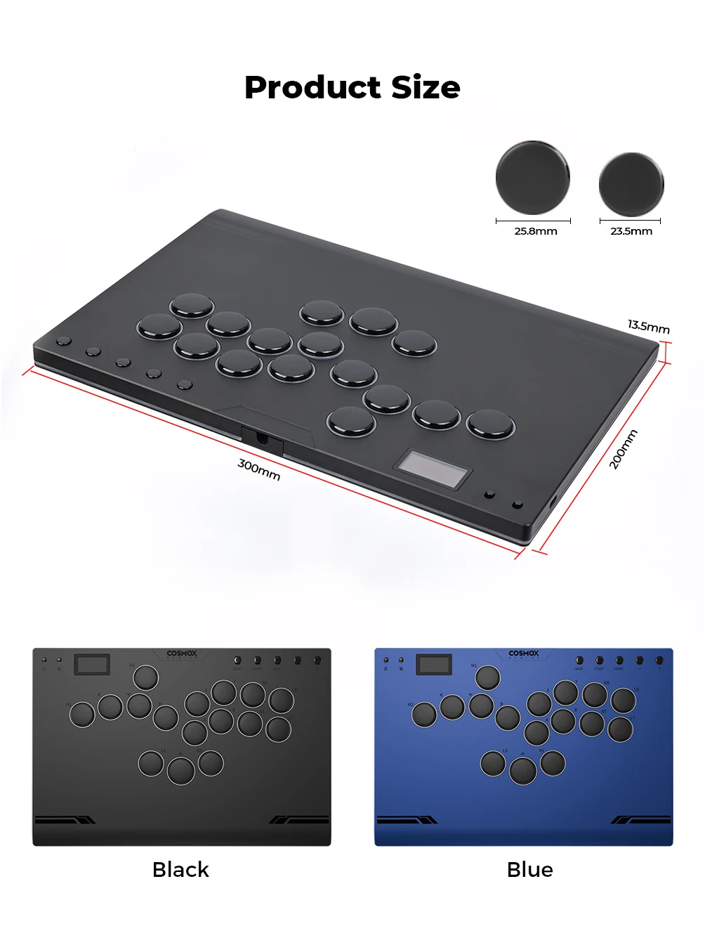 Haute42 M-Ultra Gen 2 Aluminium-Legierung Hebellos-Arcade-Stick Hitbox-Controller für PC/PS4/PS5 Arcade-Hebellos-Controller – Detail 14