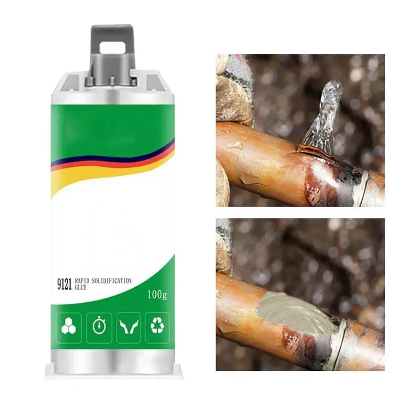 

Термостойкий клей для металла, 100 мл, быстроотверждаемый водонепроницаемый клей для ремонта металла, сварочный клей, средство для сварки железа, средство для холодной сварки